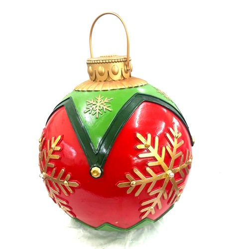 136 - Large decorative Christmas bauble measures approximately 23 inches tall