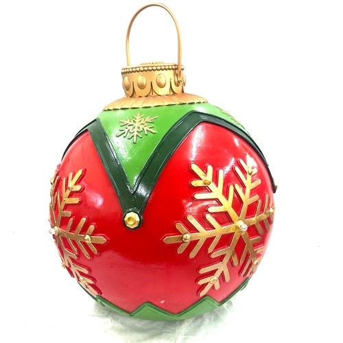 136 - Large decorative Christmas bauble measures approximately 23 inches tall