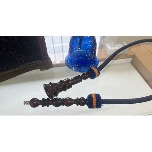 189 - Glass shisha pipe in a case - untested