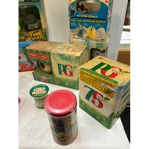 172 - Selection of vintage boxed advertising items includes PG tips, Bisto etc