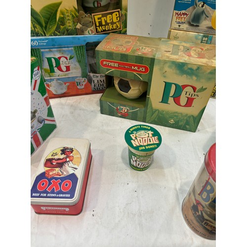 172 - Selection of vintage boxed advertising items includes PG tips, Bisto etc