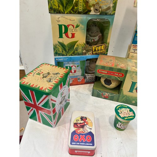 172 - Selection of vintage boxed advertising items includes PG tips, Bisto etc