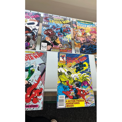 6 - Selection of Marvel Spiderman comics dated from the 70s/80s and 90s to include ' Web of Spider-Man f... 