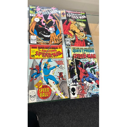 48 - Selection of Marvel Spiderman comics dated from the 80s to include ' Web of Spider-Man The Rocket Ra... 