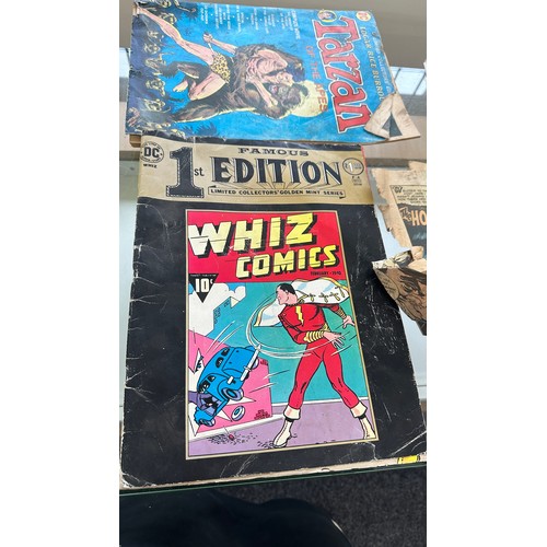 21 - Selection of vintage DC news clippings and comics to include Super Boy The Comic Book etc