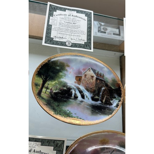 195A - Selection of 8 Thomas Kinkade Lamplight Village Plates Bradford Exchange to include ' Lamplight Broo... 