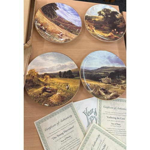 18 - Royal Doulton Collector Plates X 4 'Year of Plenty' Decorative Wall Plates along with an assorted se... 