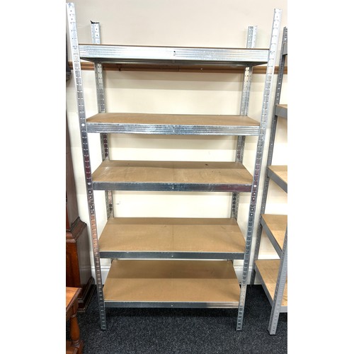 577 - Five shelf racking, overall height 71 inches, Width 35 inches, Depth 17.5 inches