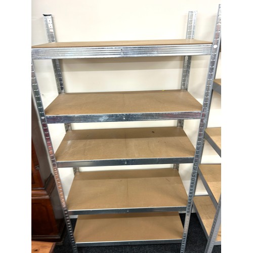 577 - Five shelf racking, overall height 71 inches, Width 35 inches, Depth 17.5 inches