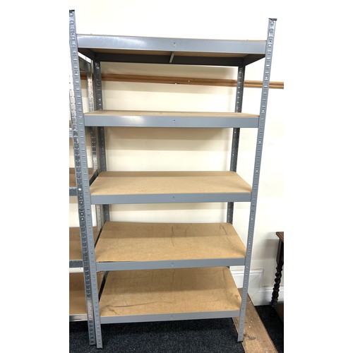 578 - Five shelf racking, overall height 71 inches, Width 35 inches, Depth 17.5 inches