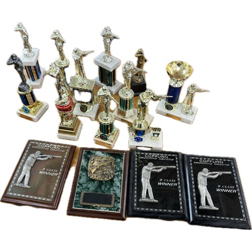 130 - Large selection of gun shooting trophies