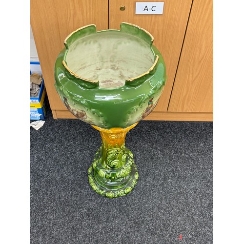 275 - Vintage jardiniere on stand, 29 inches tall