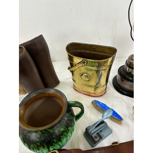 170 - Selection of miscellaneous items includes trophy, bucket etc