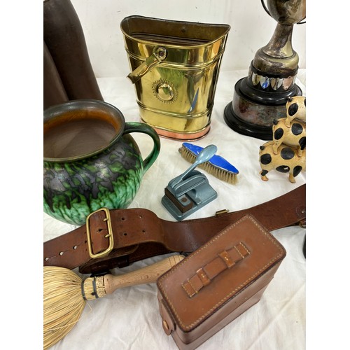 170 - Selection of miscellaneous items includes trophy, bucket etc