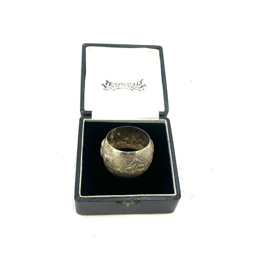 515 - Cased silver hallmarked sterling napkin ring