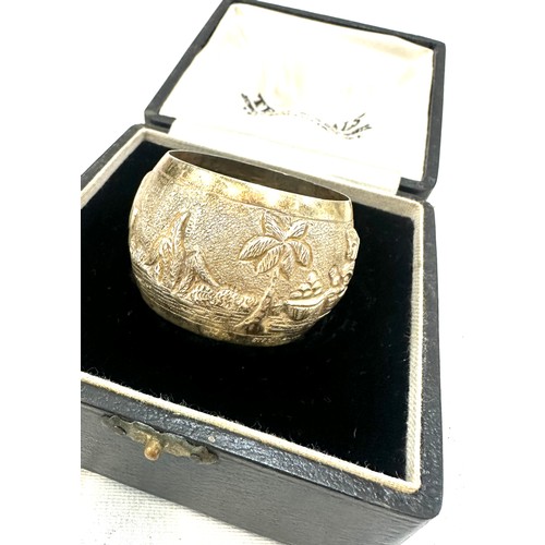 515 - Cased silver hallmarked sterling napkin ring