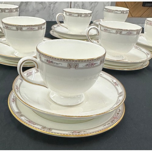 80 - 8 vintage Wedgwood trio sets to include cup, saucer and and sandwich plate