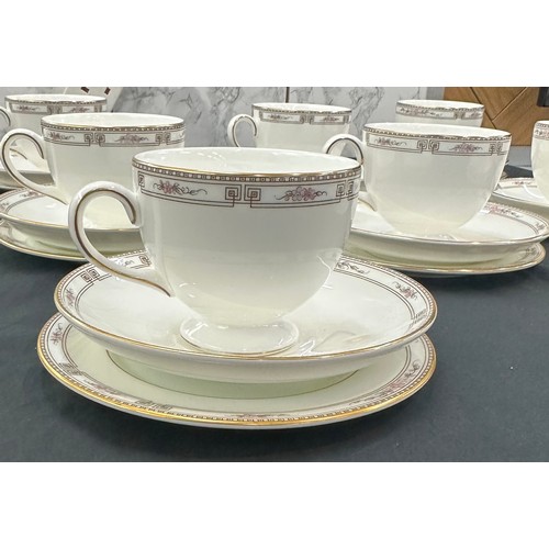 80 - 8 vintage Wedgwood trio sets to include cup, saucer and and sandwich plate