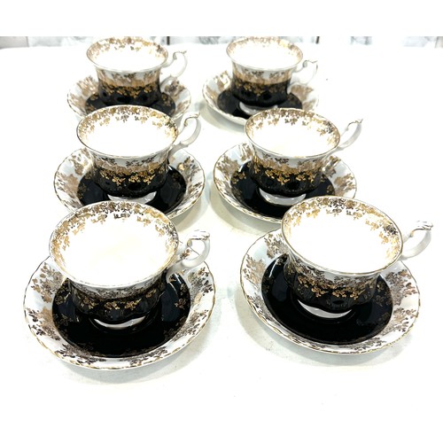 95 - Six Royal Albert Regal Series cup and saucers