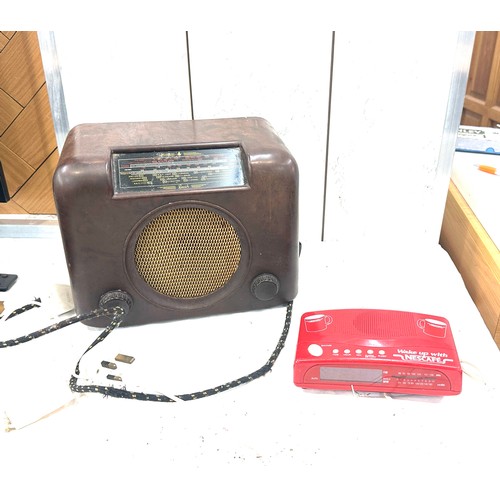 105 - Two vintage retro radios - both untested