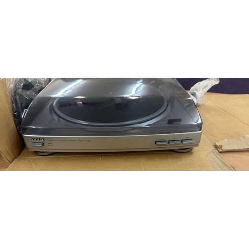 134 - Boxed Aiwa turntable model no PX-E860 - untested