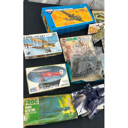 37 - Selection of scale models kits to include Revell, Novo etc all as found