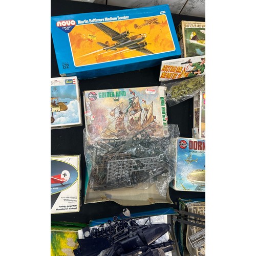 37 - Selection of scale models kits to include Revell, Novo etc all as found