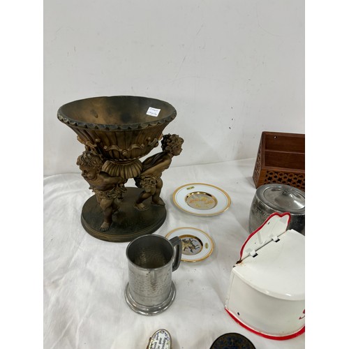 248 - Selection of collectables includes centerpiece, thermometer etc