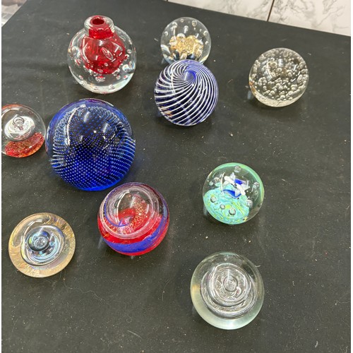 91 - 11 glass paper weights