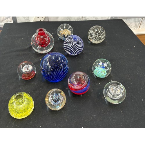 91 - 11 glass paper weights