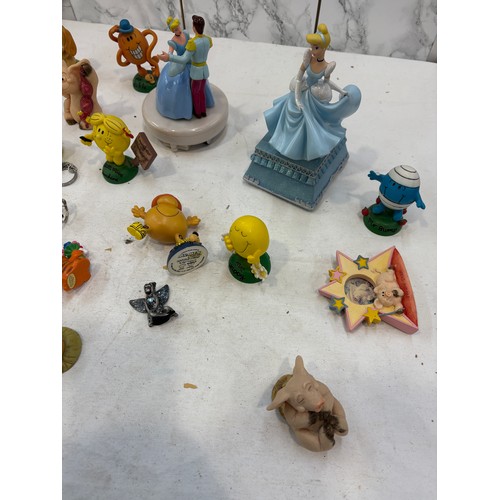 51 - Selection of vintage figures to include Disneys Cinderalla, Mr Men etc