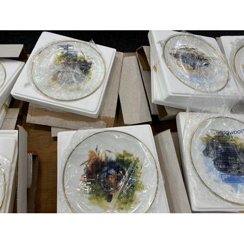 140 - Selection of boxed Wedgwood  /Spink David Shepard plates, boxed with COA