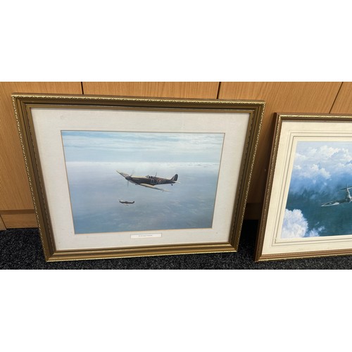 9 - 3 Framed aircraft prints by Coulson, frame measures approximately 21 by 17 inches