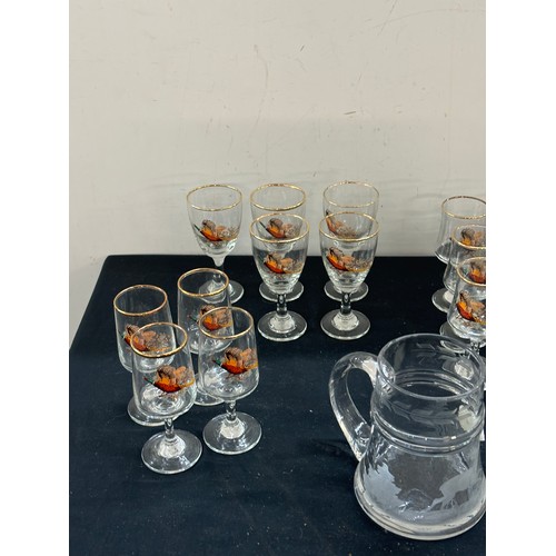 252 - Selection of vintage sherry and wine glasses