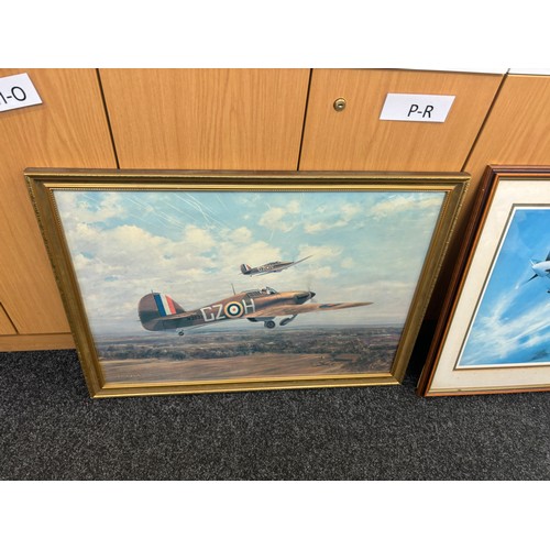 21 - 2 Framed aircraft prints by Coulson, Peter West, frame measures approximately 31x 23 inches