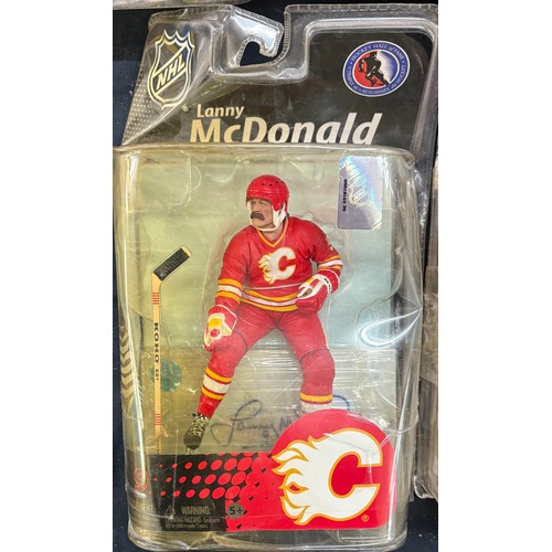 75 - Selection of NHL Signed Hockey players collector figures to include Jarome Iginla, Dion Phaneuf, The... 