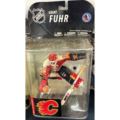 78 - Selection of NHL Signed Hockey players collector figures to include Alexander Ovechkin, Jarome Iginl... 