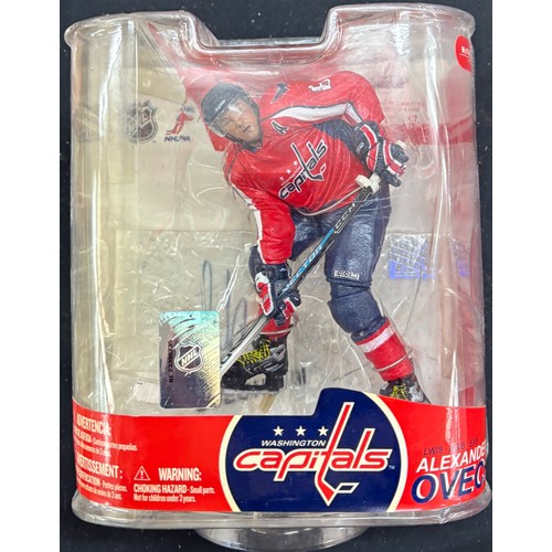 78 - Selection of NHL Signed Hockey players collector figures to include Alexander Ovechkin, Jarome Iginl... 