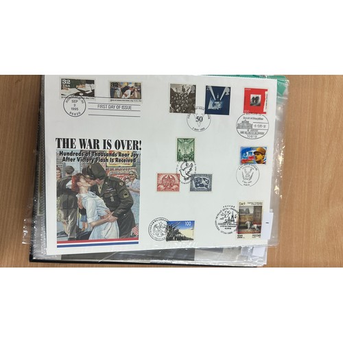 48 - End of WW11 issues and coins ( UNCIR ) Guernsey first day covers - Elvis Presley series