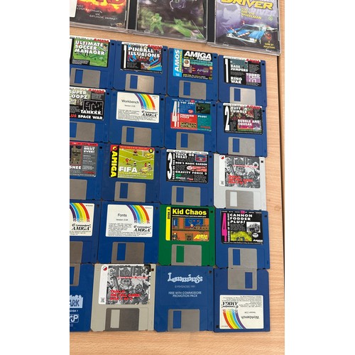 25 - Selection of vintage Amiga Power game cards to include Kids Chaos, Base Jumpers and other vintage pl... 