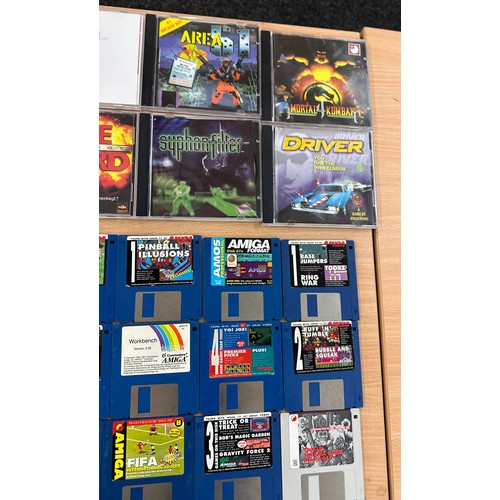 25 - Selection of vintage Amiga Power game cards to include Kids Chaos, Base Jumpers and other vintage pl... 