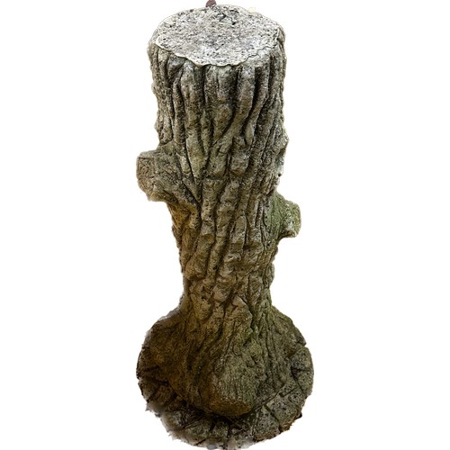 100B - Concrete tree trunk garden ornament overall height approximately 24 inches