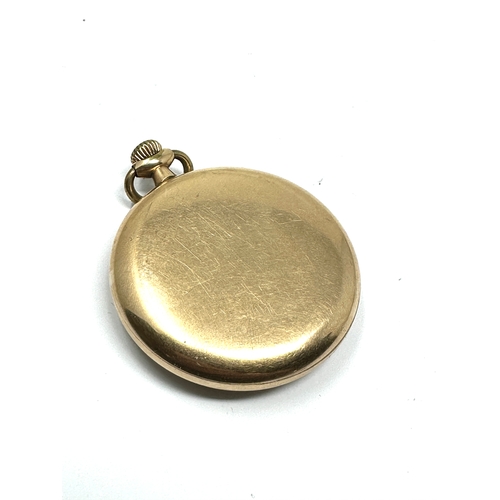 322 - Gold plated Elgin open face pocket watch the watch is ticking