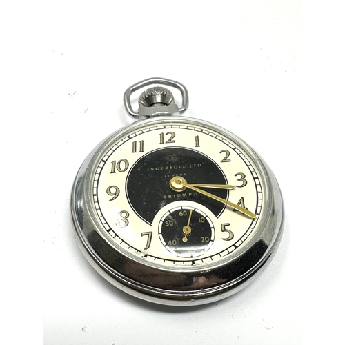 324 - 2 Vintage pocket watches smiths & ingersoll both ticking in good condition