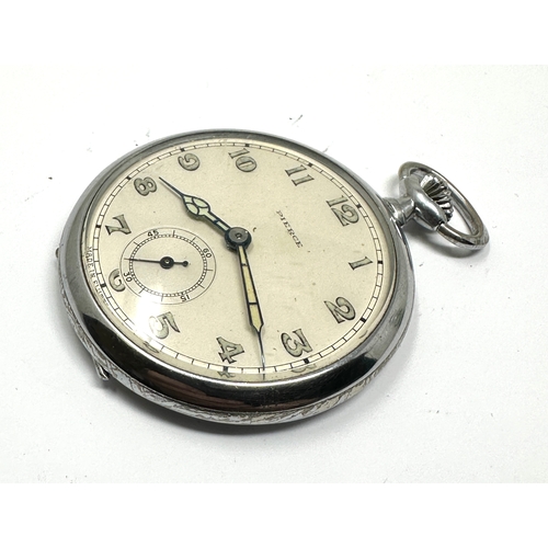 325 - Vintage military style Pierce pocket watch untested