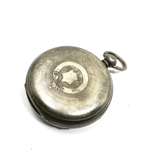 328 - Antique silver dial fusee pocket watch untested