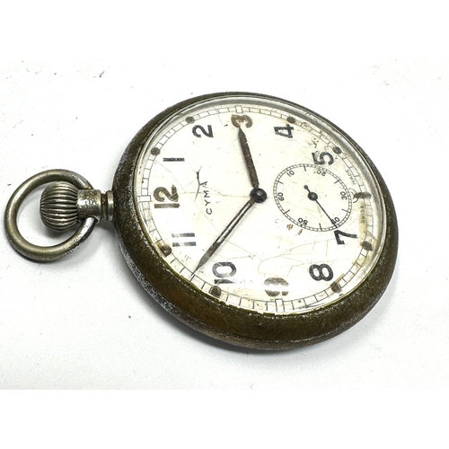 330 - Vinatge military cyma pocket watch untested