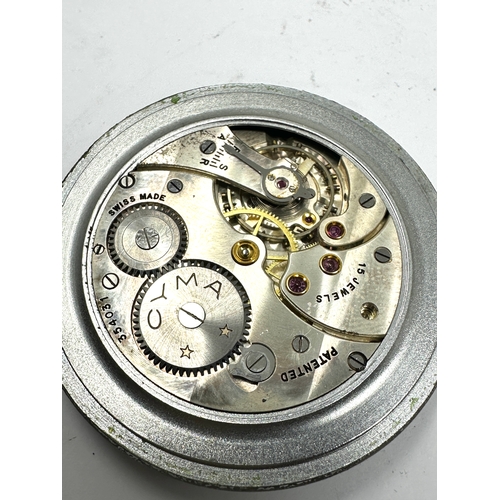 330 - Vinatge military cyma pocket watch untested