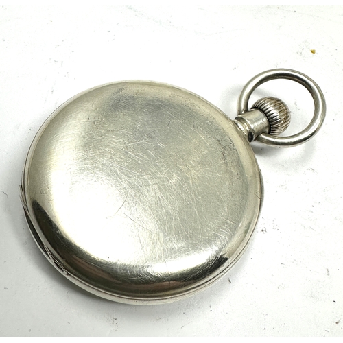 334 - Antique j.w Benson open face silver pocket watch not ticking