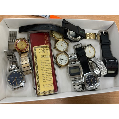 481 - Selection of vintage and later watches includes Simba, Ingersol etc